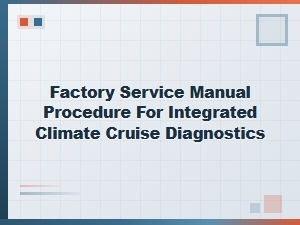 Integrated Climate and Cruise Diagnostics Procedure